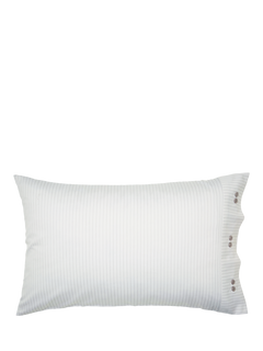 Bedeck of Belfast Amalia Cotton Sateen Pillowcases, Set of 2, White/Multi
