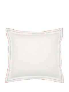Bedeck of Belfast Estelle Cotton Percale Square Pillowcases, Set of 2, Light Pink