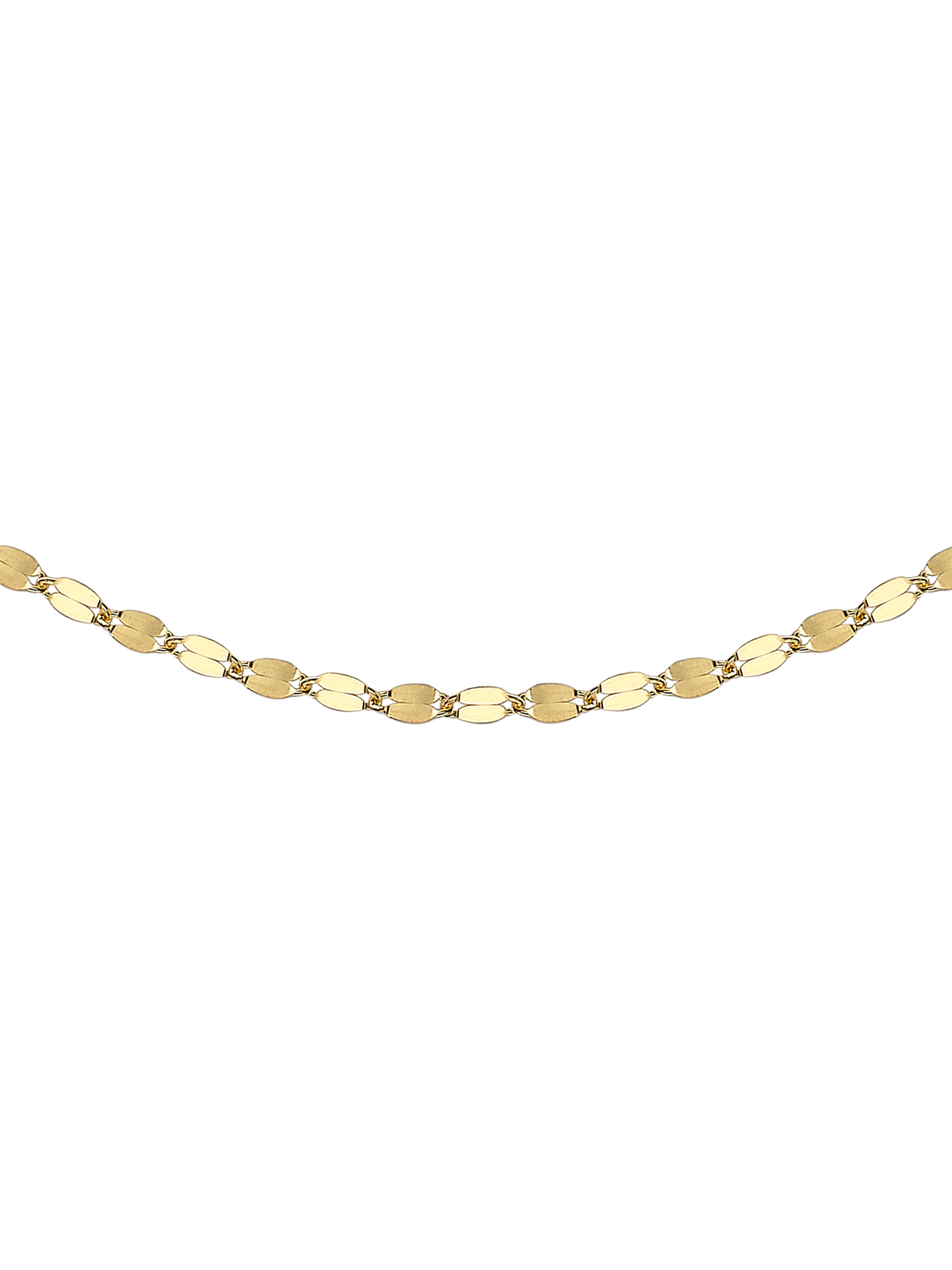 Product image 1 of 4, which shows IBB 18ct Gold Forzatina Chain Necklace, Gold