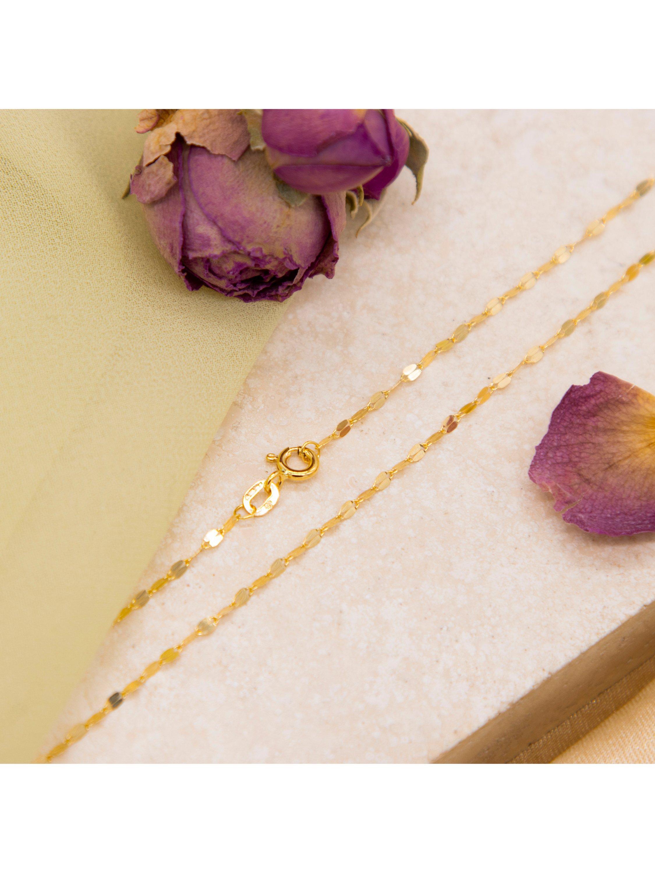 Product image 3 of 4, which shows IBB 18ct Gold Forzatina Chain Necklace, Gold