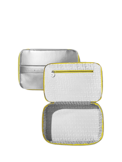 Trinny London The Chelsea Large Beauty Bag, Silver, 