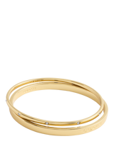 Coach Crystal and Logo Duo Bangle Set, Gold