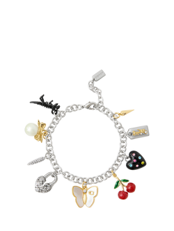 Coach Mixed Motif Charm Bracelet, Silver/Multi, Silver/Multi