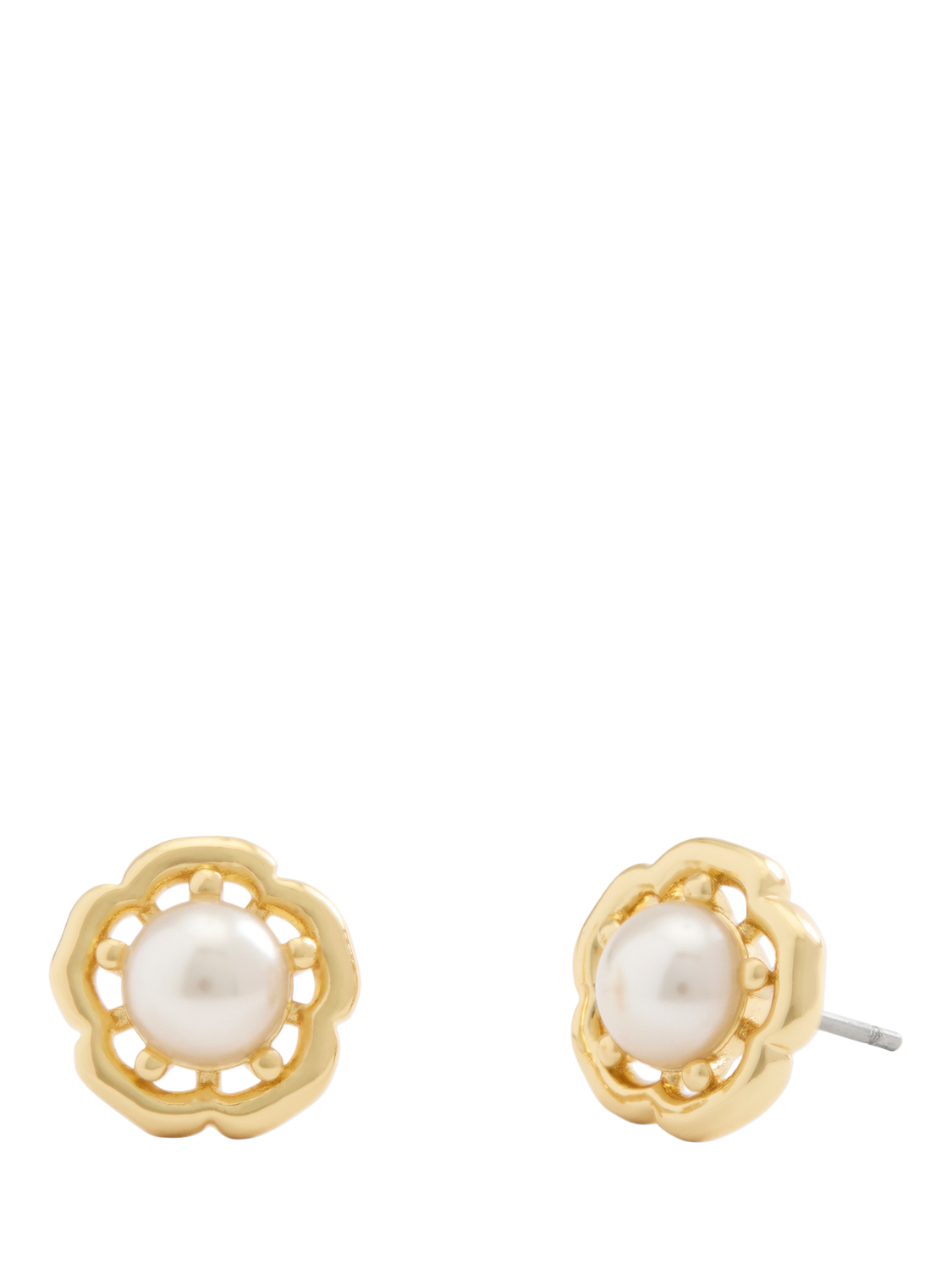 Product image 4 of 5, which shows Coach Flower Pendant Necklace and Earrings Jewellery Set, Gold