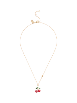 Coach Cherry Cluster Pendant Chain Necklace, Gold/Red, Gold/Red