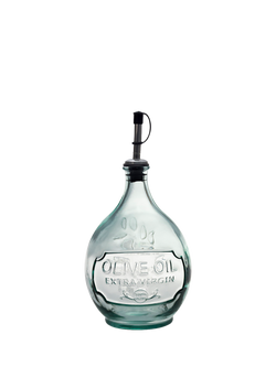 Vidrios San Miguel Recycled Glass Olive Oil Pourer,1L, Clear, Clear