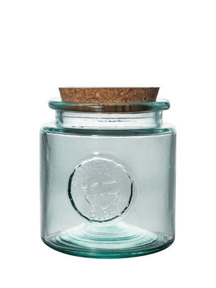 Vidrios San Miguel Authentic Recycled Glass Storage Jar, 800ml, Clear, Clear