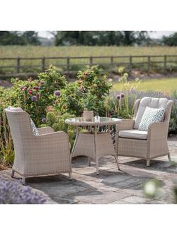 Bramblecrest Chedworth 2-Seater Garden Bistro Table & Chairs Set, Sandstone - view 2, Sandstone