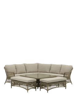 Bramblecrest RHS Rosemoor 8-Seater Corner Sofa & Square Garden Table Lounge Set, Latte - view 2, Latte