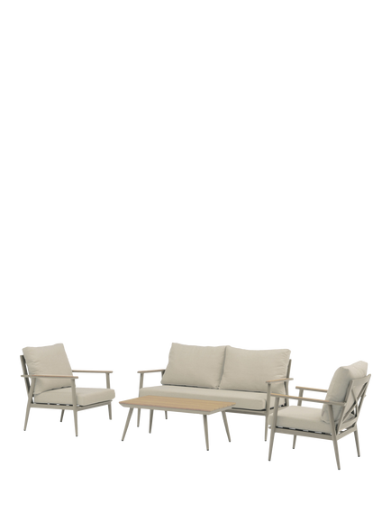 Bramblecrest RHS Wisley 4-Seater Garden Lounge Set, Mocha, Mocha