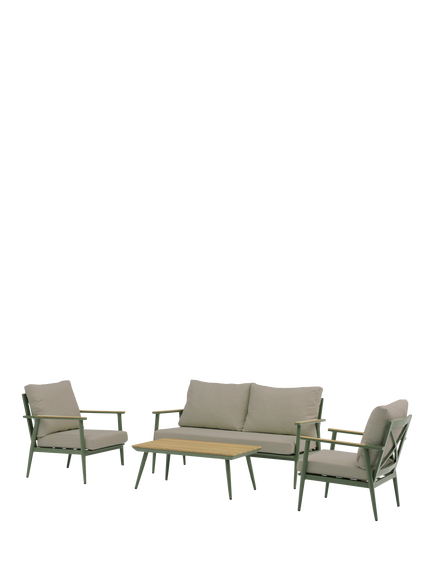 Bramblecrest RHS Wisley 4-Seater Garden Lounge Set, Sage, Sage