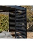 Gallery Direct Messina Aluminium Single Slatted Garden Screen, Medium, Black
