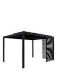 Gallery Direct Messina Aluminium Garden Pergola, Black