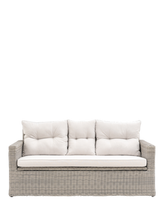 Gallery Direct Porto 2-Seater Garden Storage Sofa, Natural