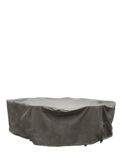 Bramblecrest Rattan 8-Seater Elliptical Dining Set Water Repellent Garden Furniture Covers, Khaki