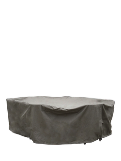 Bramblecrest Rattan 8-Seater Elliptical Dining Set Water Repellent Garden Furniture Covers, Khaki, Khaki