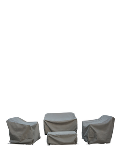 Bramblecrest Rattan Lounge Set Water Repellent Garden Furniture Covers, Khaki, Khaki