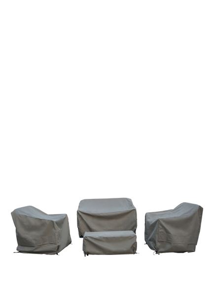 Bramblecrest Rattan Lounge Set Water Repellent Garden Furniture Covers, Khaki, Khaki