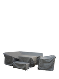 Bramblecrest RHS Wisley L-Shape Sofa Set Water Repellent Garden Furniture Covers, Khaki