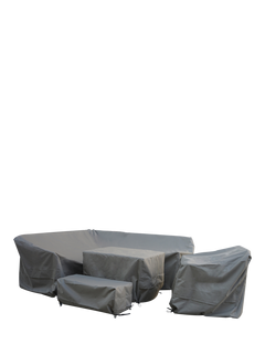 Bramblecrest RHS Wisley L-Shape Sofa Set Water Repellent Garden Furniture Covers, Khaki