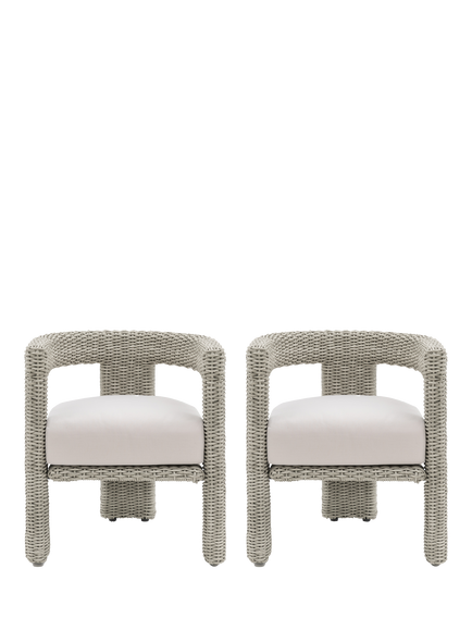 Gallery Direct Hvar Garden Dining Chair, Set of 2, Natural, Natural
