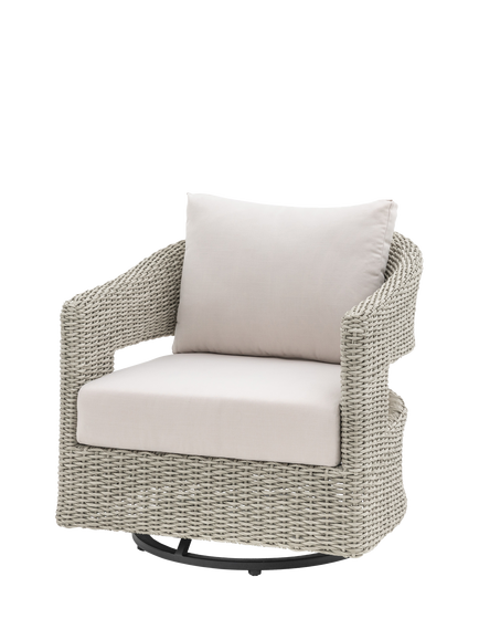 Gallery Direct Hvar Swivel Garden Chair, Natural - view 2, Natural