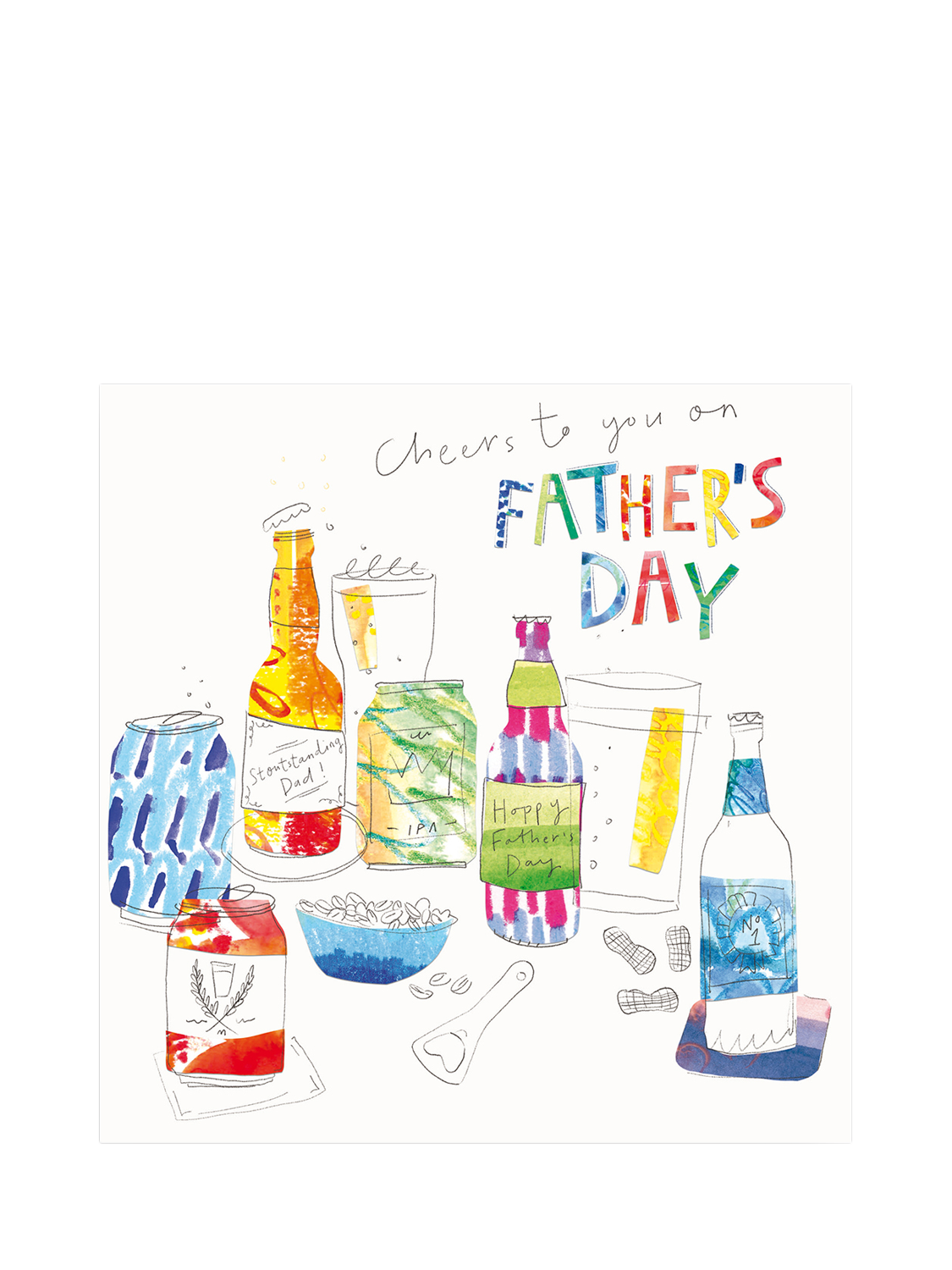Woodmansterne Craft Beer Bottles Father's Day Card