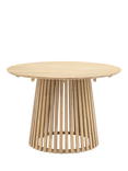 Gallery Direct Rialto Round Acacia Wood Garden Dining Table, 110cm, Natural