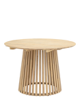 Gallery Direct Rialto Round Acacia Wood Garden Dining Table, 110cm, Natural