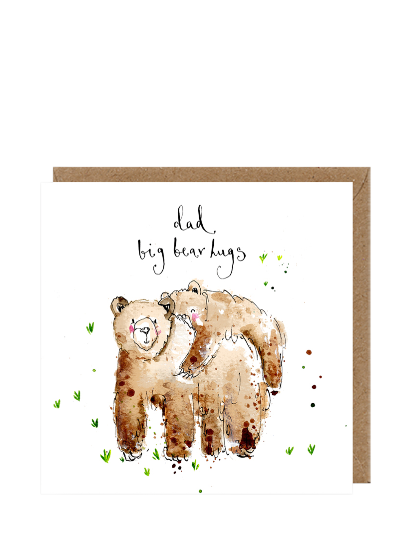 Louise Mulgrew Designs Dad Big Bear Hugs Father's Day Card