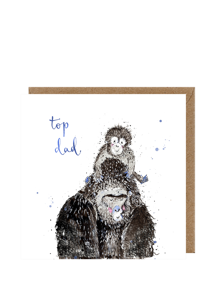 Louise Mulgrew Designs Gorillas Top Dad Father's Day Card