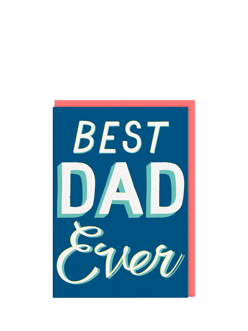 Ohh Deer Best Dad Ever Typographic Father's Day Card