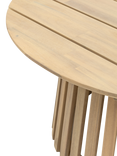 Gallery Direct Rialto Round Acacia Wood Garden Coffee Table, 80cm, Natural