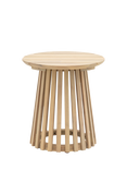 Gallery Direct Rialto Round Acacia Wood Side Table, Natural