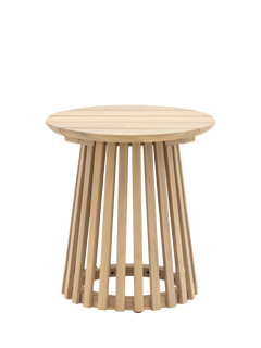 Gallery Direct Rialto Round Acacia Wood Side Table, Natural