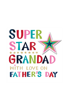 Rachel Ellen Super Star Grandad Father's Day Card