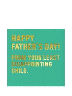 Redback Cards Least Disappointing Child Father's Day Card