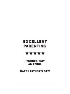 Redback Cards Excellent Parenting Father's Day Card