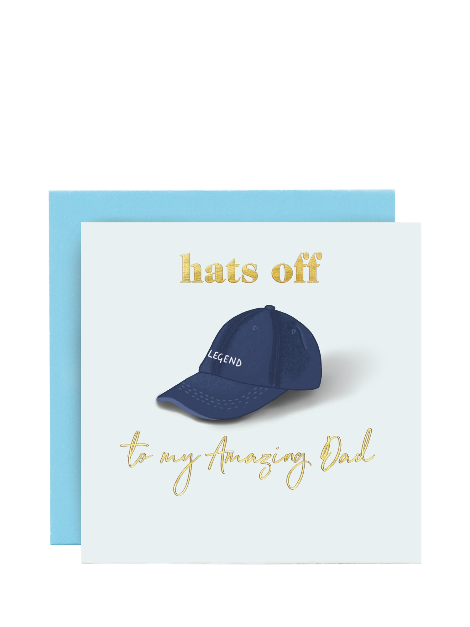 Susan O'Hanlon Blue Cap Legend Hats Off Father's Day Card