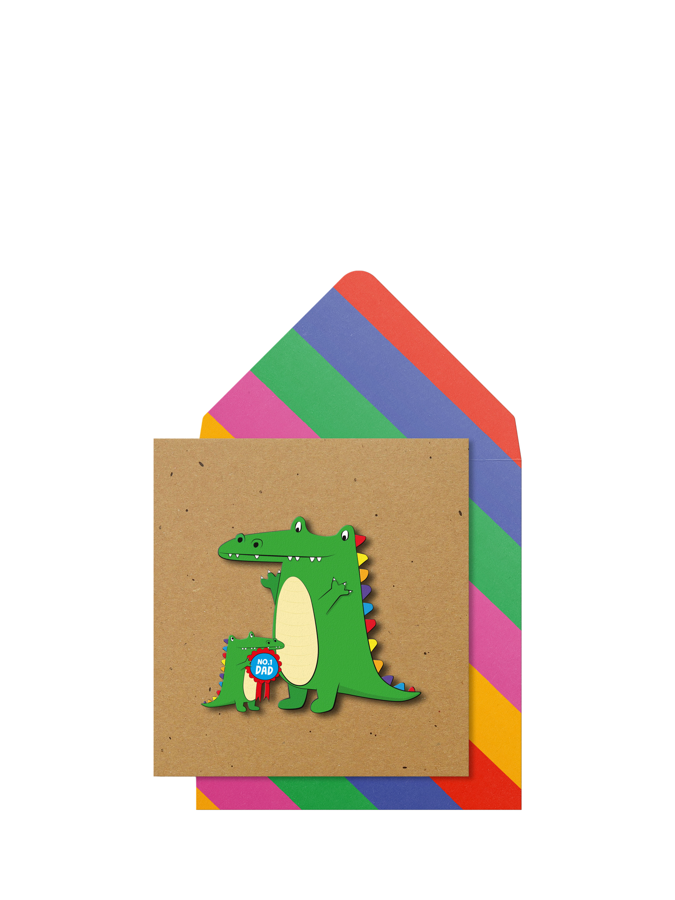 Tache Crafts No1 Dad Crocodile & Son Father's Day Card
