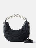 Mint Velvet Ribbed Leather Chain Handle Shoulder Bag