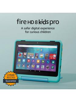 Amazon Fire HD 8 Tablet Kids Pro Edition (2024) for ages 6-12 with Slim Case & Parental Controls, Hexa-core, Fire OS, Wi-Fi, 32GB, 8" - view 2, Hello Teal