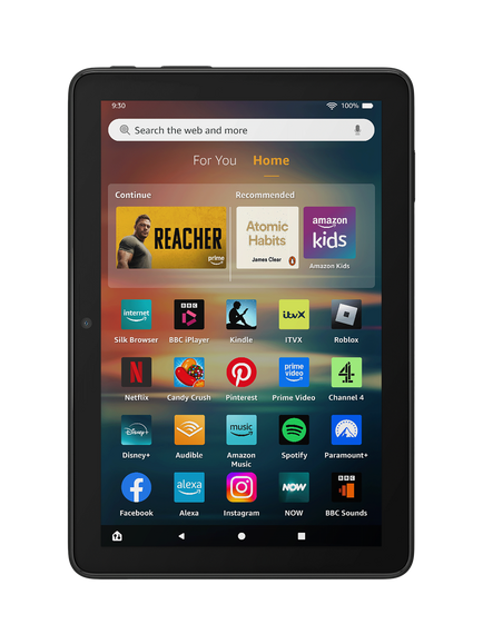 Amazon Fire HD 8 Tablet (2024) with Alexa Hands-Free, Hexa-core, Fire OS, Wi-Fi, 64 GB, 8", Black, Black