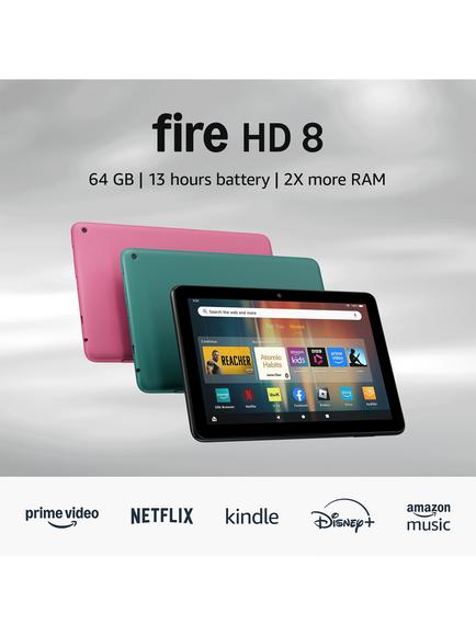 Amazon Fire HD 8 Tablet (2024) with Alexa Hands-Free, Hexa-core, Fire OS, Wi-Fi, 64 GB, 8", Black - view 2, Black