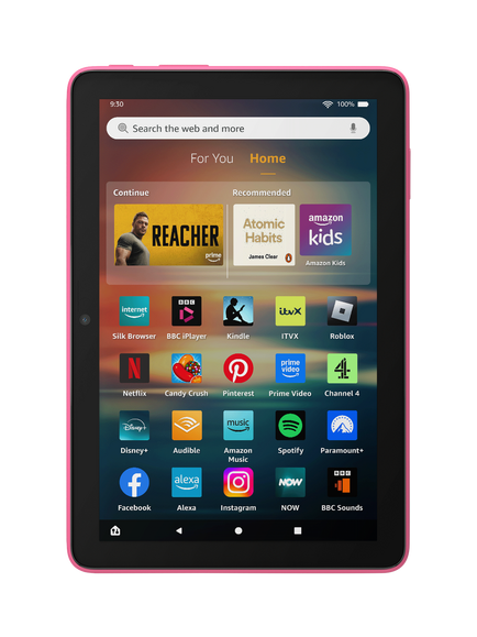Amazon Fire HD 8 Tablet (2024) with Alexa Hands-Free, Hexa-core, Fire OS, Wi-Fi, 32 GB, 8", with Special Offers, Emerald, Hibiscus