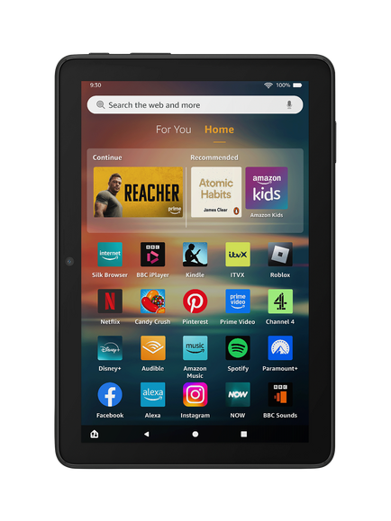 Amazon Fire HD 8 Tablet (2024) with Alexa Hands-Free, Hexa-core, Fire OS, Wi-Fi, 32 GB, 8", with Special Offers, Emerald, Black