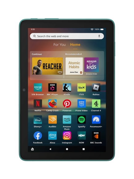 Amazon Fire HD 8 Tablet (2024) with Alexa Hands-Free, Hexa-core, Fire OS, Wi-Fi, 32 GB, 8", with Special Offers, Emerald, Emerald