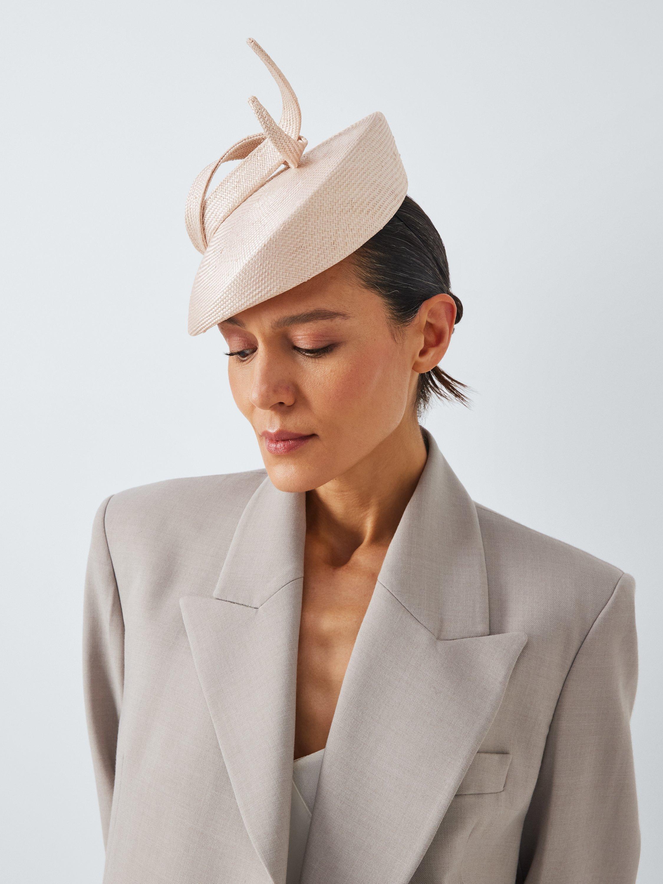 Product image 1 of 4, which shows Whiteley Walker Pillbox Loop Occasion Hat, Natural