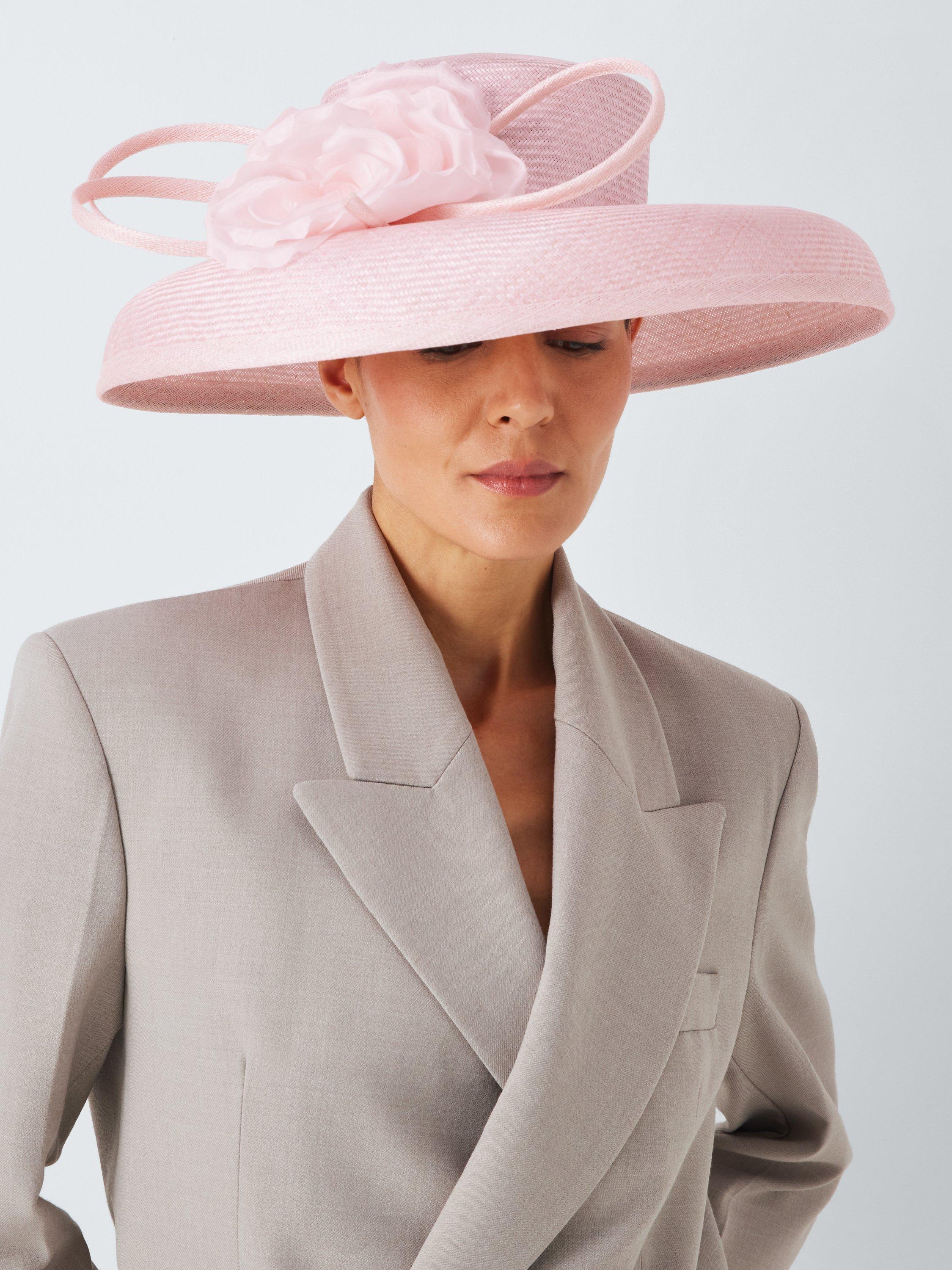 Product image 1 of 4, which shows Whiteley Wallis Flower Corsage Occasion Hat, Pink