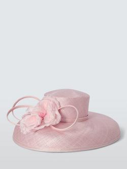 Whiteley Wallis Flower Corsage Downward Brim Occasion Hat - view 2, Pink
